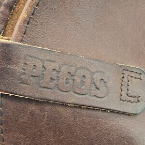 Red Wing Pecos Boots Mens 10 D Brown Leather Soft Toe Nailseat Pull On Work 1155